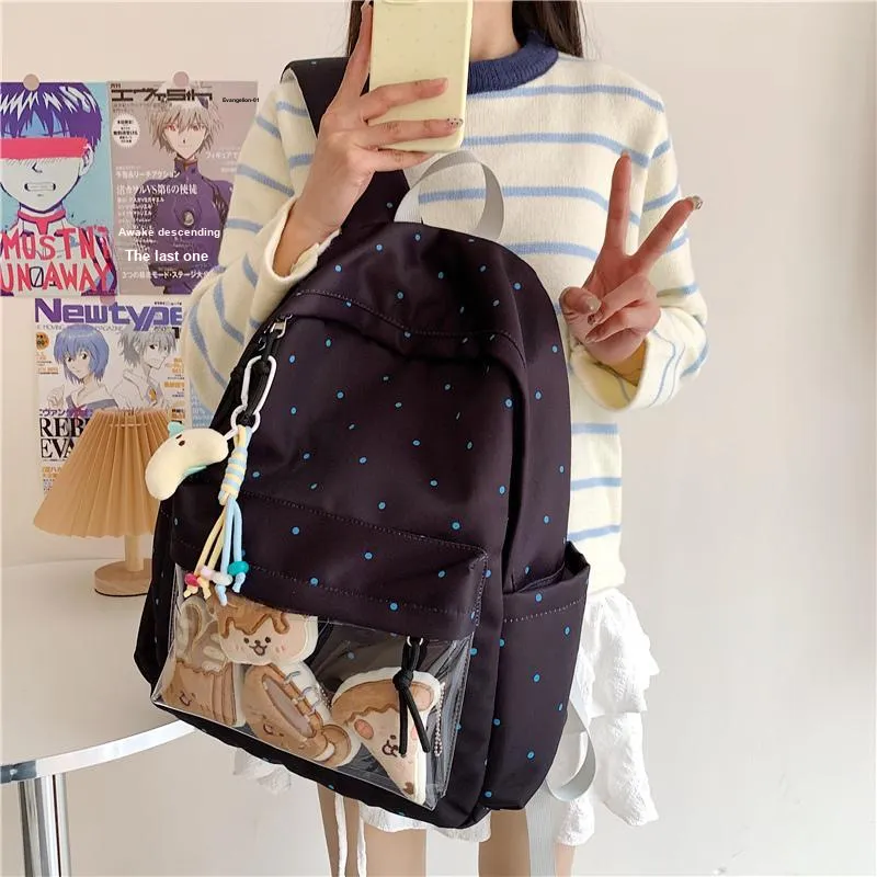 BAODIDAISHU Oxford Backpack Regular Women's White/Yellow/Black/Pink/Blue-17