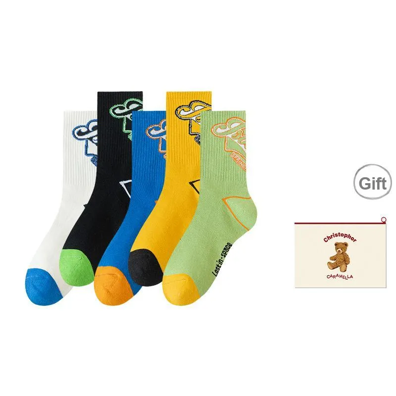 Caramella Mid-Calf Socks Men's Shopping Bag Combo Set-9
