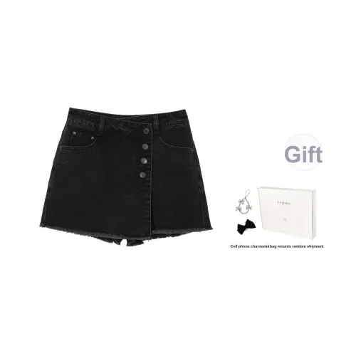 Fstudio Джинсовые короткие юбки Женские Черный