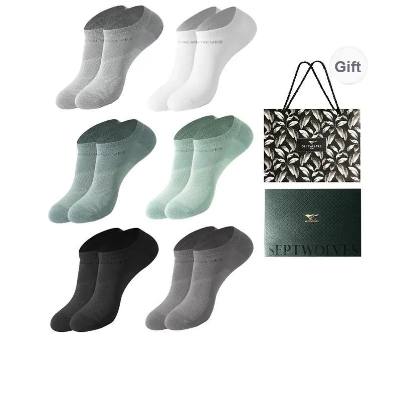 SEPTWOLVES Mid Calf Socks Men's 6 Pairs Box Included-112