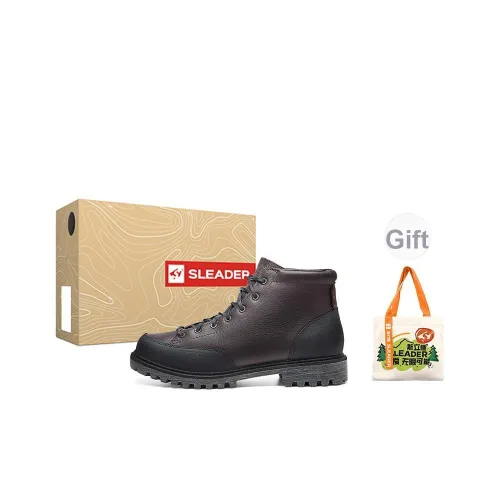 SLEADER Vintage Workwear Series Короткий MID Голень Мартин Boot Мужской Черный кофе