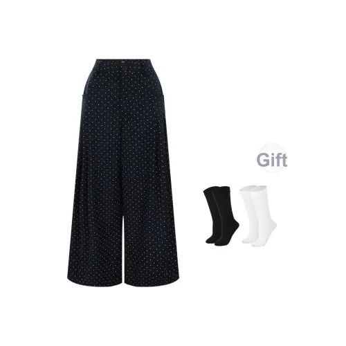 BSEVENI Синий Черный Женские Повседневные Штаны