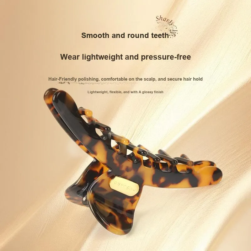 HOSUKKO PVC/Acetate Plate Hair Clips Women's-3