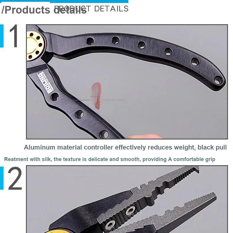 BOILING Pliers Scissors Hook Opener Aluminum Alloy Stainless Steel Fishing Pliers-2