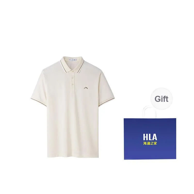 HLA The Mountain Is Not In The High Series Short Sleeved Polo Shirt Men's-24