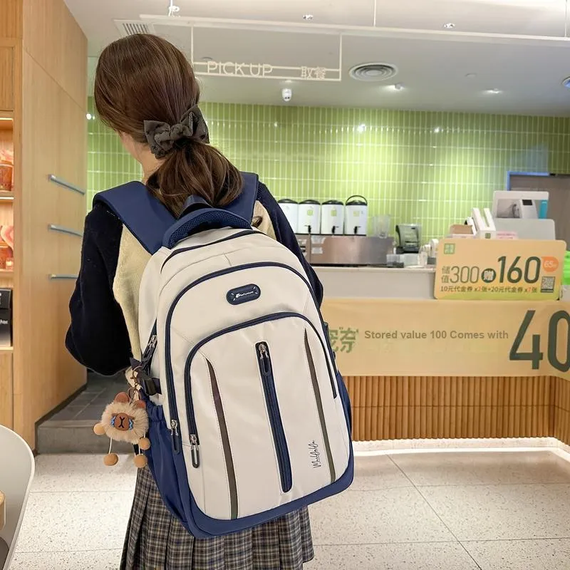 OUZIHUANG Nylon Backpack Regular Women's Multicolor-5