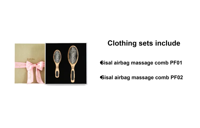 Kent Boar Bristle Airbag Clothing Sets Massage Comb Soothe Scalp PF01+PF02-4