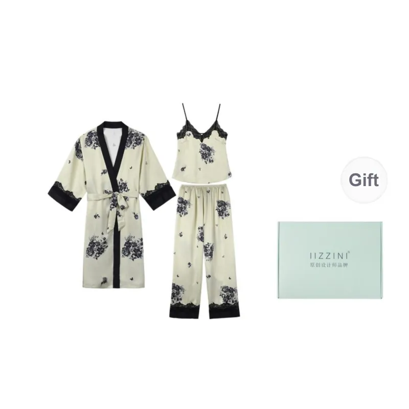IIZZINI Pajama Set Women's Yellow Oiran-6