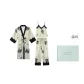 [Gift Box Set]Yellow Hua Kai Camisole Pants Three-Piece Set