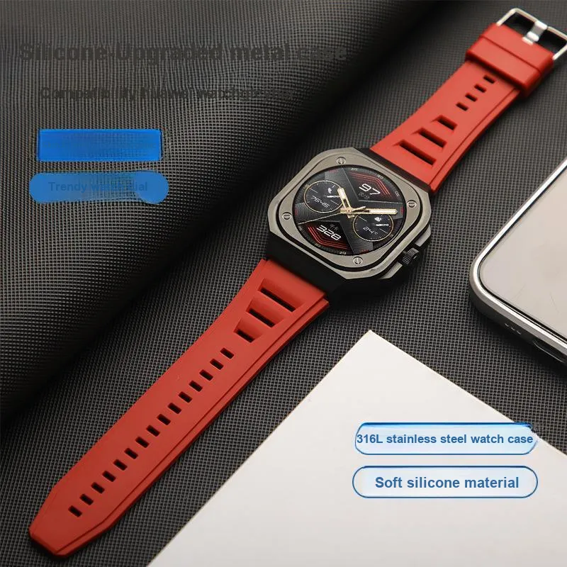 MSSM Watch Band Huawei Compatibility Silicone Material-2