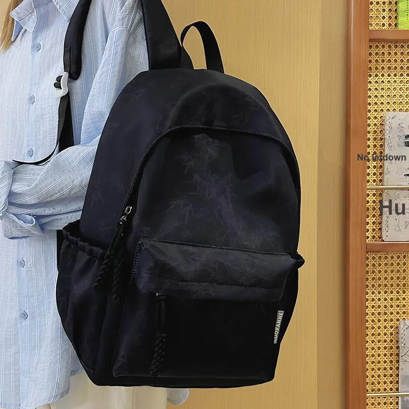 DALO Nylon Backpack Women's White/Black/Green/Blue-9