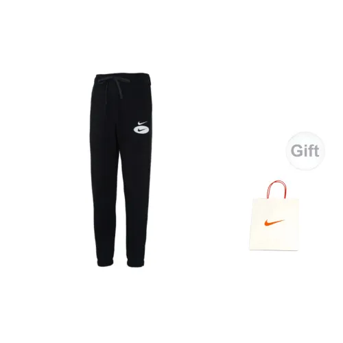 Nike Casual Pants Men Black Knitted Fabric Pants+Gift Bag