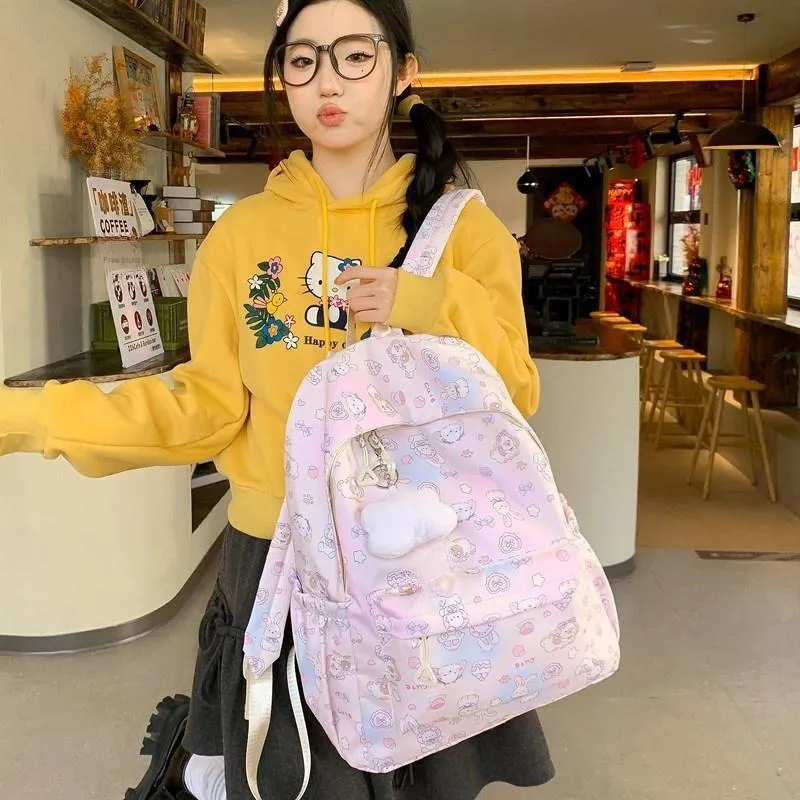 Yalu Nylon Backpack Regular Unisex Multicolor-4