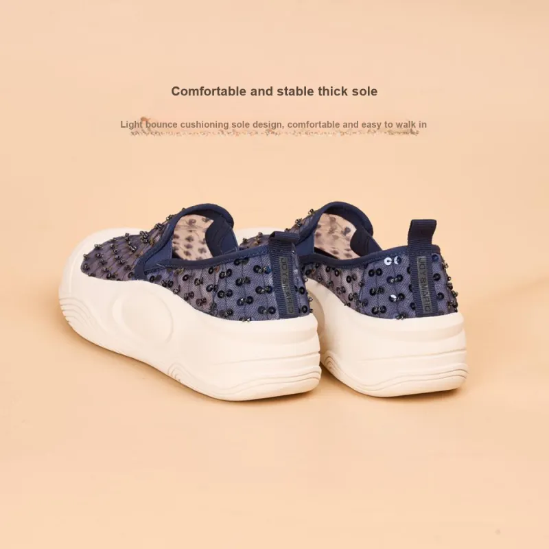 Joy&Mario Loafers Women's Champagne/Dark Blue-8