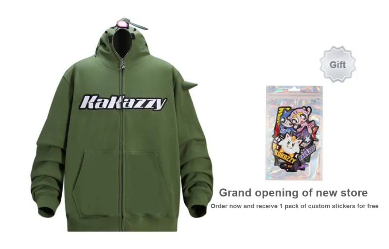 KAKAZZY Sweatshirts Unisex Green-4