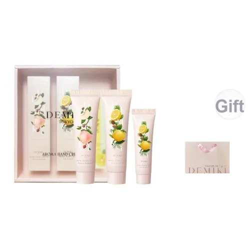 DEMIKI Комплексный набор с ароматом растительных экстрактов увлажняющий и питательный крем для рук 3 упаковки