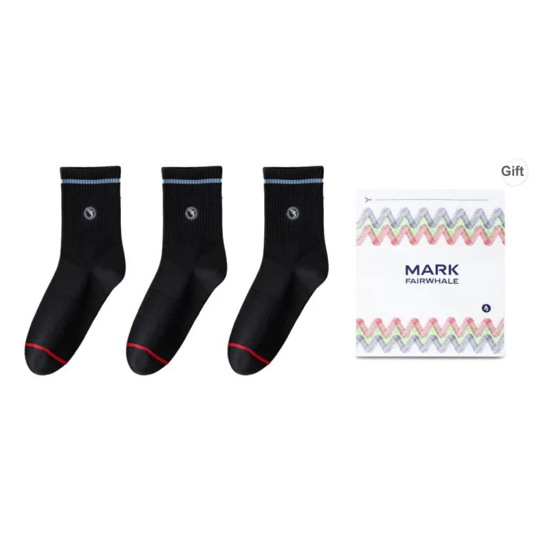 FAIRWHALE Knee High Socks Unisex 3 Pack-0