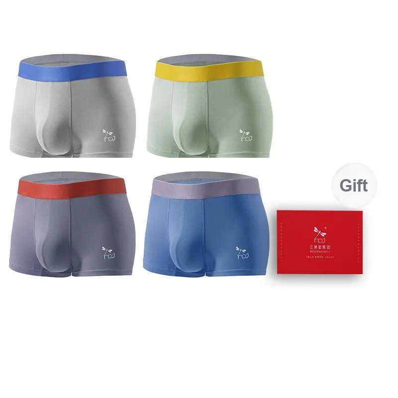 RED DRAGONFLY 50S Pure Cotton Underpants Men's Gift Box Set Of 4-6