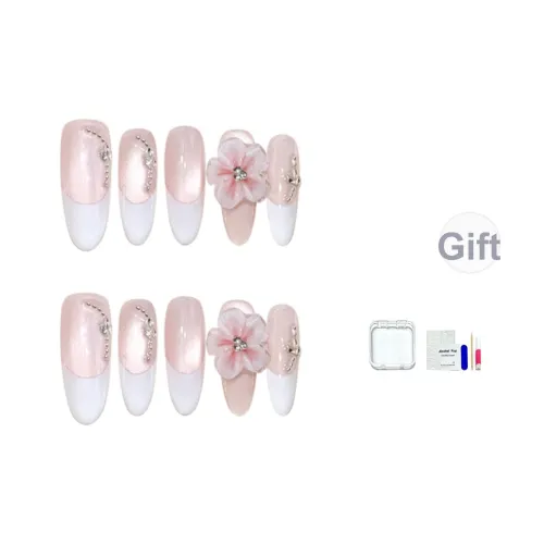 JINGCHANXUE Outwater Фуронг 3D-эффект Броги False Nail Овал Coquette Градиентный Кошачий глаз 16mm