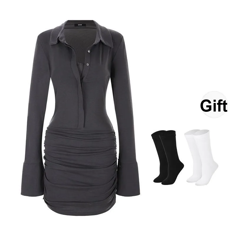 BSEVENI Long Sleeved Dress Women's