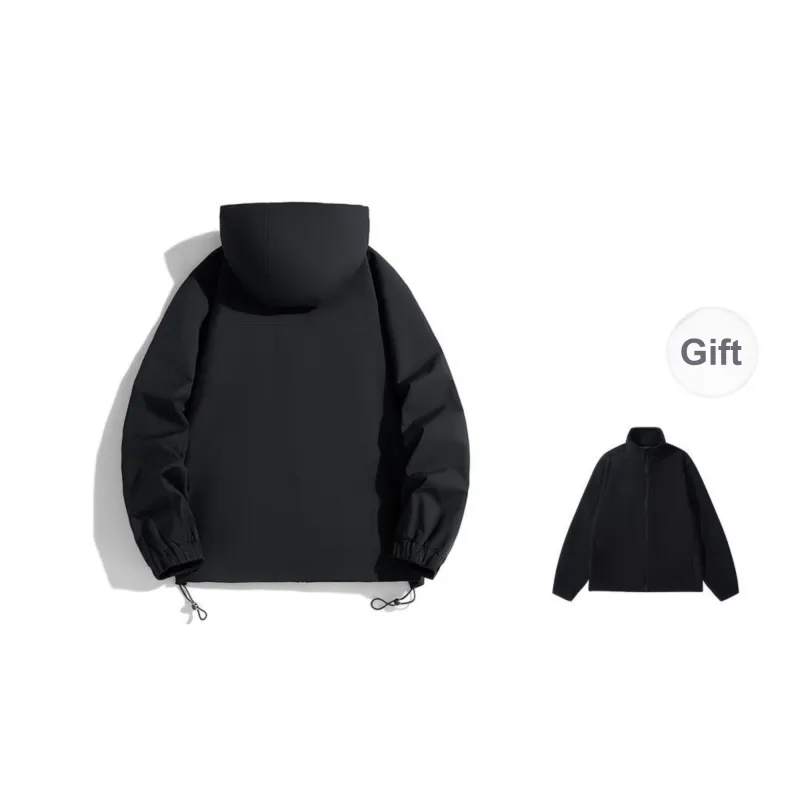 ROBINHOOD Water Resistant Windproof Breathable Warm Water Repellent Windbreaker Jacket Unisex-11