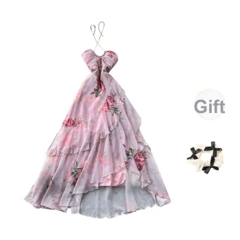 CPAURA Slip Dresses Women's Pink+Bowknot Hair Tie Comes With