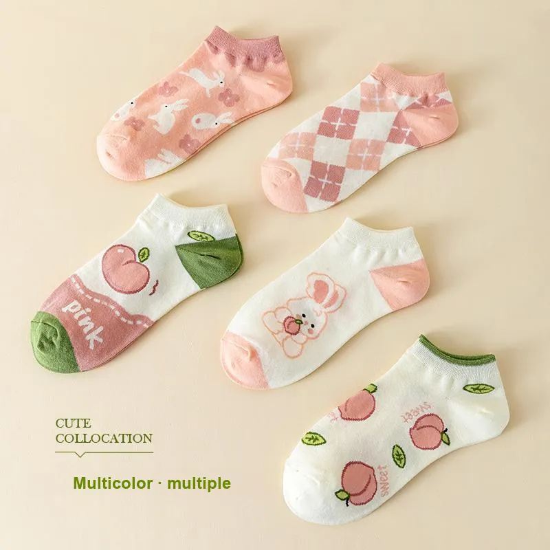 The Temptation Of The Muse Ankle Socks Women's 5 Pack-10