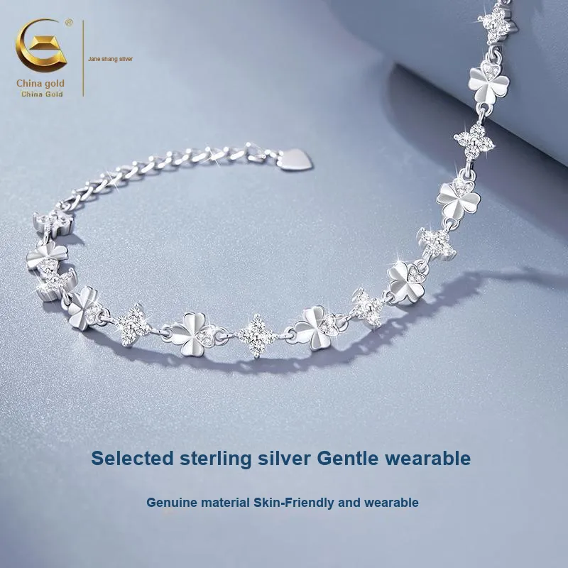 ZSY 999 Fine Silver Sterling Silver Bracelet Women's Box-3