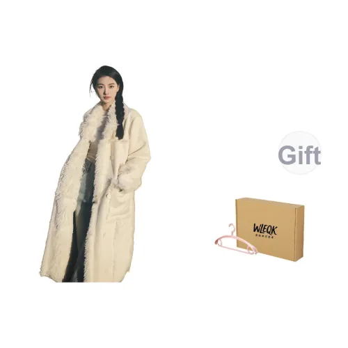 WLEQK Экрю Женское Пальто