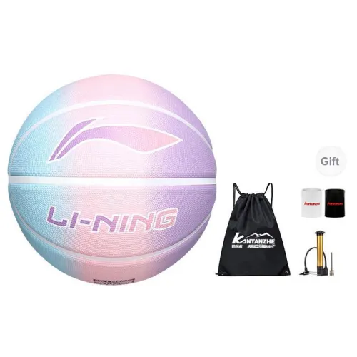 LiNing Rubber Basketball Blue Pink Purple Gradient Size 7 Training Unisex