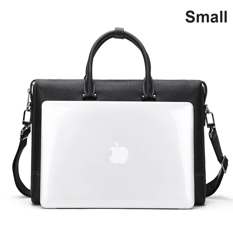 ELLE HOMME Top Grain Cow Leather Shoulder Bag, Crossbody Bag, Handbag Regular Unisex Solid Color-4