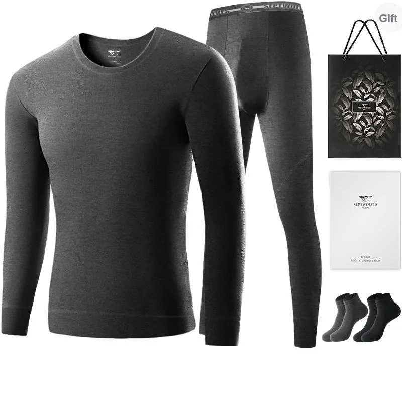 SEPTWOLVES Thermal Set Men's Gift Box Set+Shopping Bag-6
