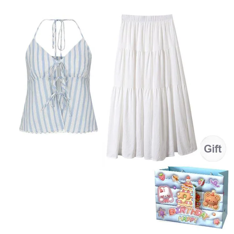 TWOPLUMGIRLS Two Piece Skirt Sets Women's-0