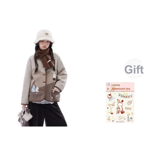 ZIHAN Oak Coffee Women's Short Coat