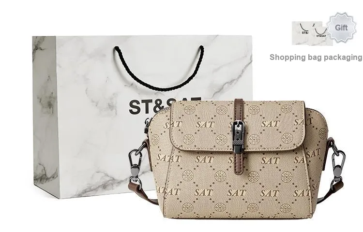 ST&SAT PVC Dome Bag, Crossbody Bag, Shoulder Bag Tubas Women's Coffee-0