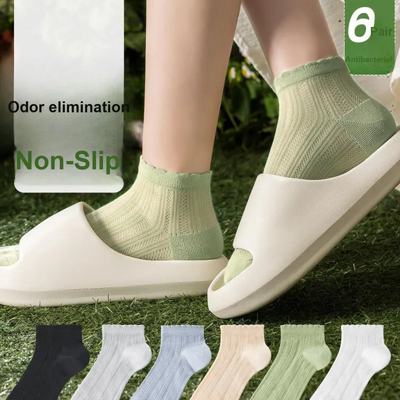 H YXIANG Ankle Socks Women's 6 Pack-11