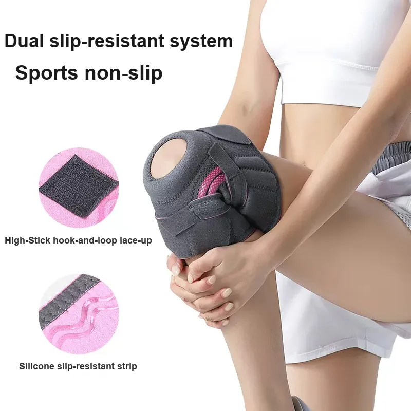 YIBUDA Running Fitness Tennis Unisex Elastane, Polyester, Polyamide, Silicone Knee Pads-4