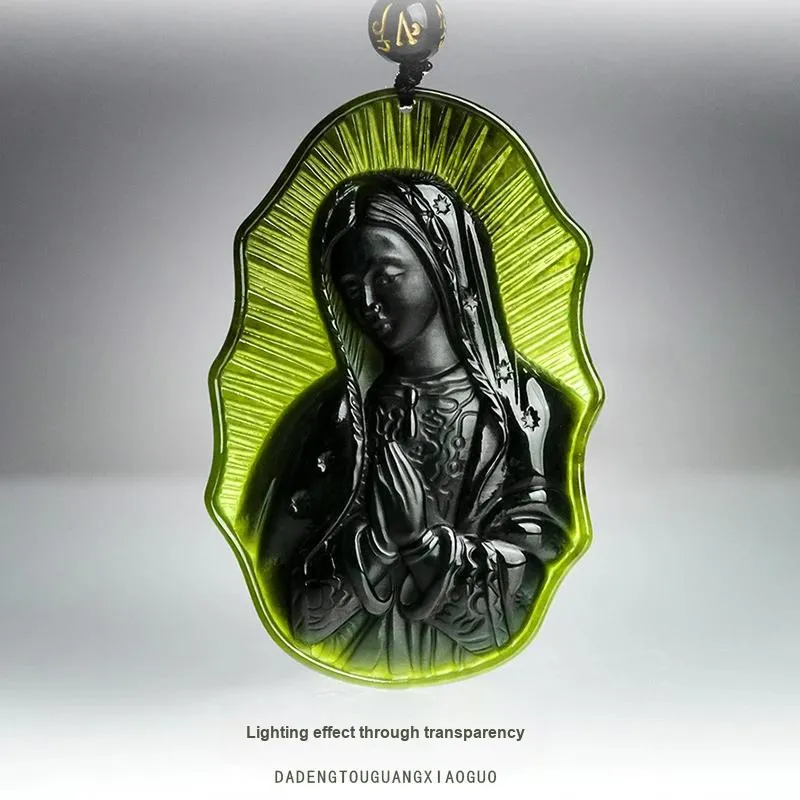 Long Fu Hetian Jade Necklaces Green Jade Unisex-1