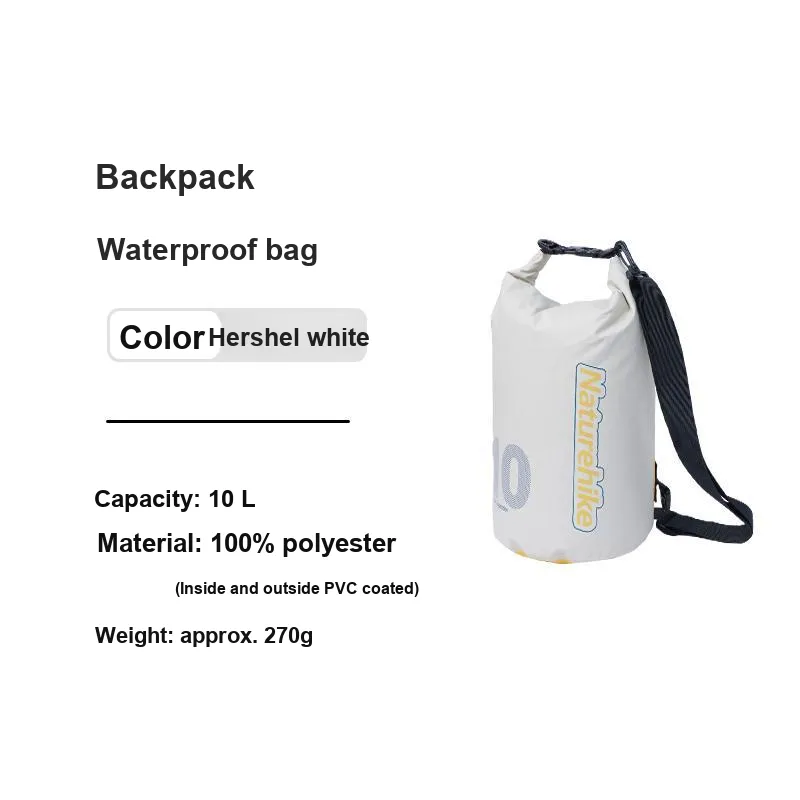 NATUREHIKE 10L Backpack Double Shoulder Outdoor Bag Polyester Hershel White Unisex-1