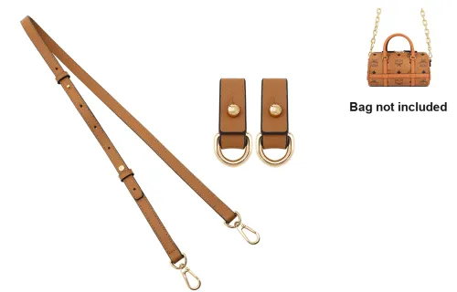 Ingenuity Handmade Shoulder Strap Bag Brown Adjustable 101-114cm+Brown - Abrasion-Resistant Buckle Pair