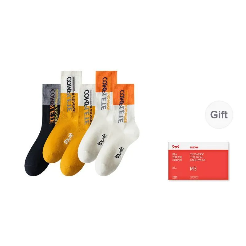 MIIOW Trend Party Series Mid Calf Socks Men's Shopping Bag Combo Set-6