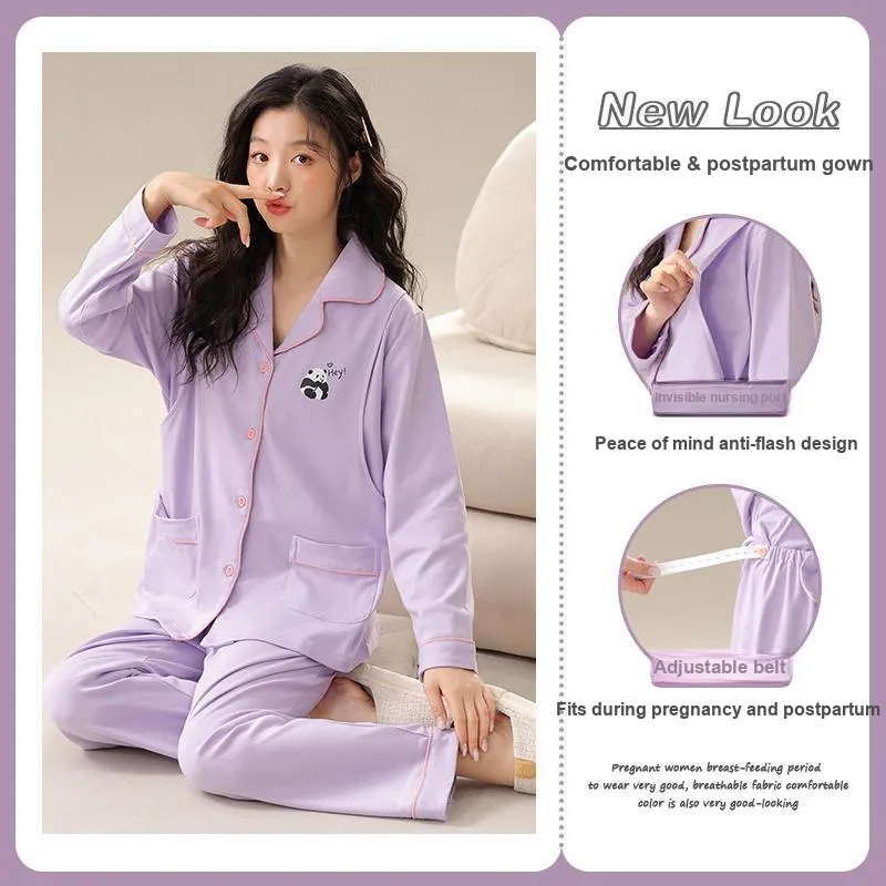 OUSHIBO Pajama Set Women's Purple-5