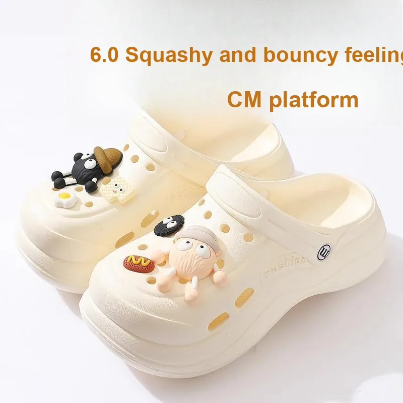 Ke Jiayi Platform Summer Versatile Trendy Slip Resistant Odor Resistant Slippers Outerwear Fashion Closed Toe Sandal-10