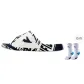 Black/All White+White Blue Basketball Socks