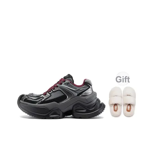 OGR Ark OG Черный GREY Амортизация Дышащий Увеличение Высоты Низкий Топ Кроссовки Унисекс Черный Серый