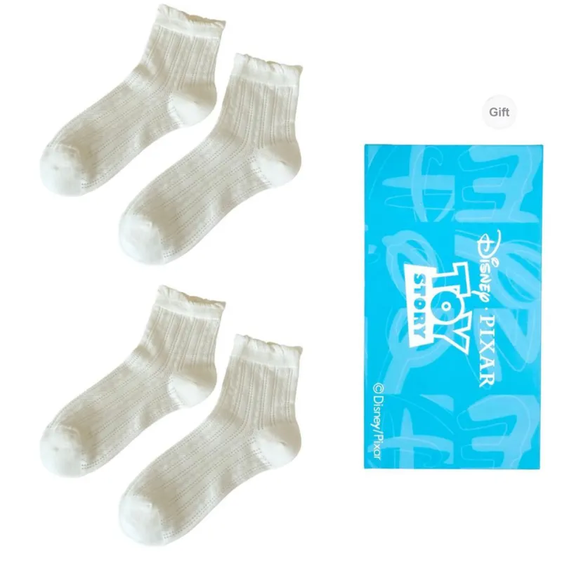 Disney Mid Calf Socks Women's Shopping Bag Combo Set-15