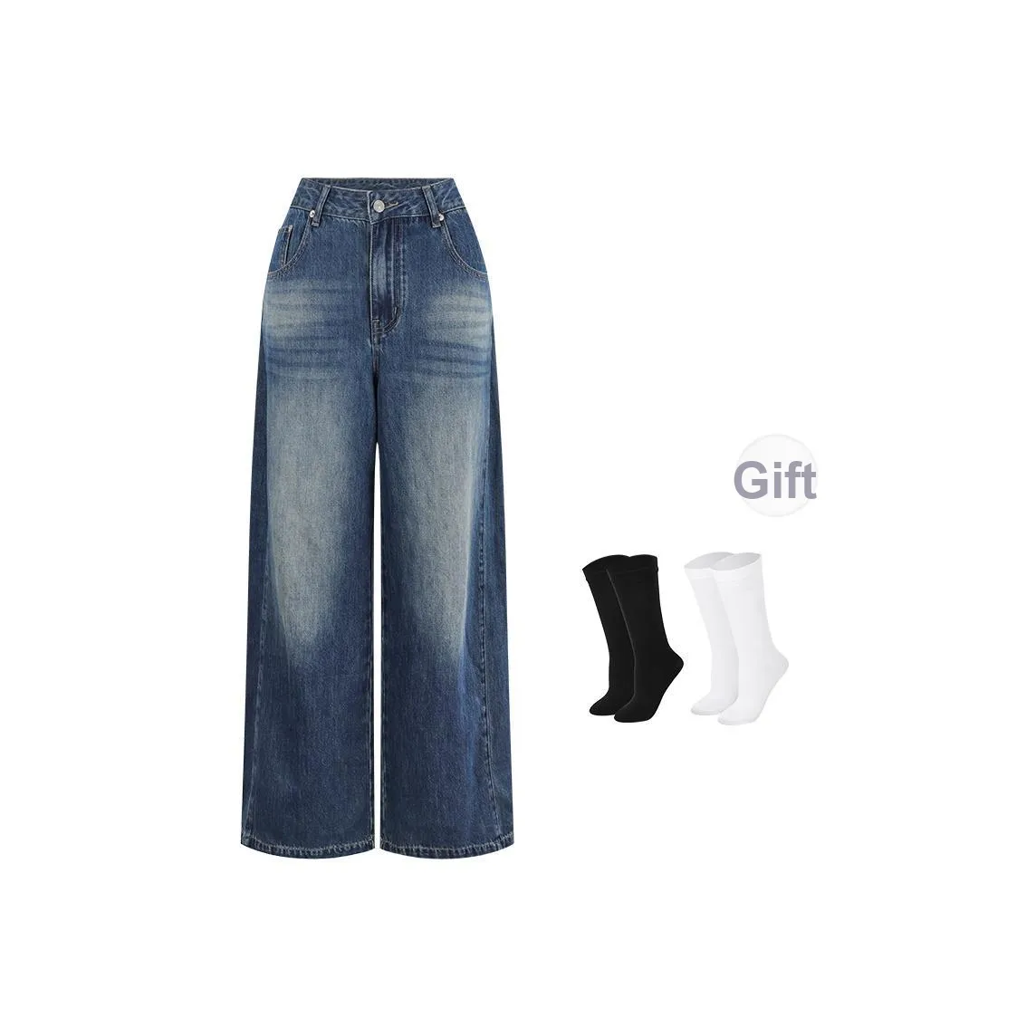 BSEVENI Ancient Blue Women's Jeans BSEVENI Ancient Синий Женские Джинсы