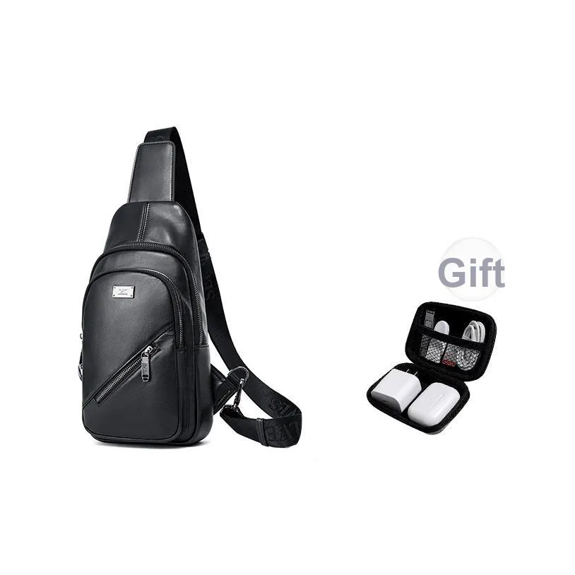 SEPTWOLVES Сумка через плечо из коровьей кожи Мужская Черная