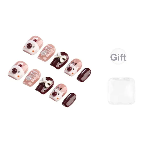 BDQC Мультяшный Ручной Рисунок 3D Эффект Бант с Детским Украшением False Nail Короткий ЛАДЬЕР Короткий ЛАДЬЕР