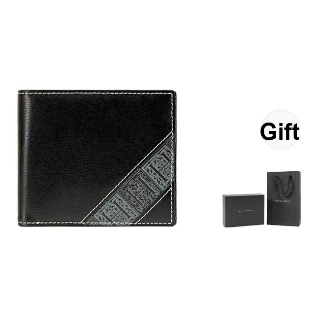 VANESSA HOGAN Кошелек из коровьей кожи кошелек для монет держатель для карт маленький мужской черный